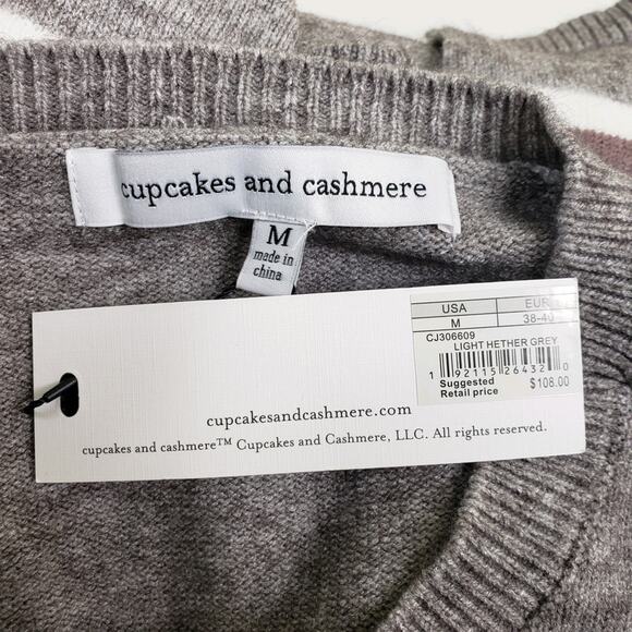 Cupcakes and Cashmere Amour Stripe Bell Sleeve Sweater Size Medium NEW - Picture 10 of 12